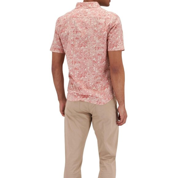 NWT Faherty Playa Coral Tile Print Short Sleeve Button Down Shirt S - Picture 2 of 16